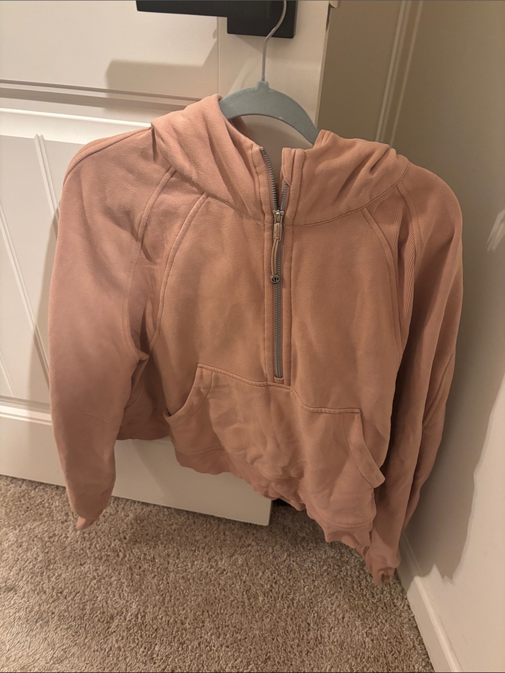 Lululemon scuba Quarter-Zip Peach Hoodie Pullover